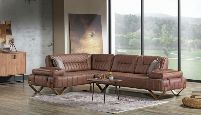 Corner sofa living landscape color brown L-shaped sofa new living room corner sofa luxury new