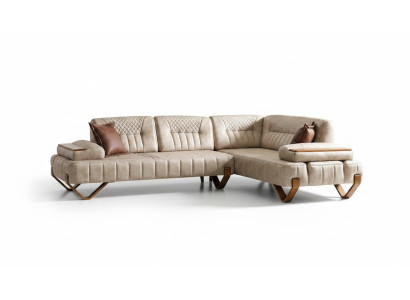 Corner sofa living landscape color beige L-shaped sofa new living room corner sofa luxury new