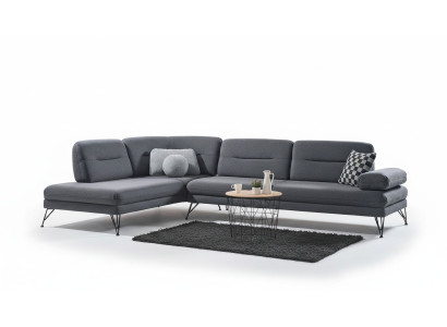 Corner sofa L-shape textile sectional couch sofa upholstery premium couch L-shape modern