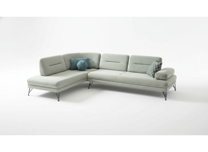 Corner sofa living landscape, color gray, L-shaped sofa, new, living room corner sofa, luxury, new