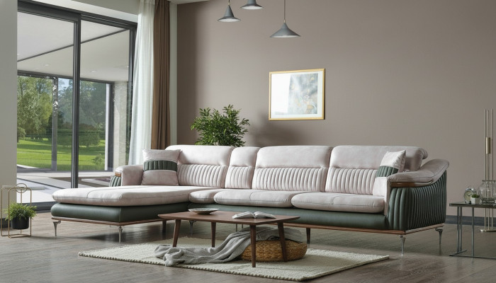 Living landscape corner sofa L-shaped couch seating upholstery sofa luxury furniture sofas modern