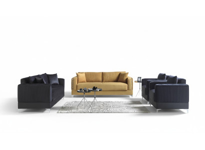 Sofa set 3+2+1+1 seater textile modern complete armchair sofa 3 seater luxury