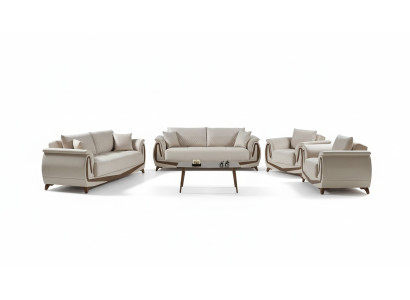 Sofa set 3+2+1+1 Wood Living Room Luxury Sofa Modern Fabric Completely New
