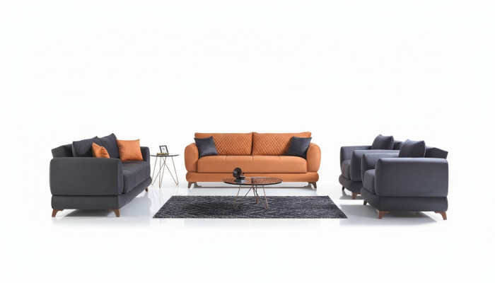 Sofa set 3+2+1+1 Wood Living room Luxury Sofa Modern Fabric Complete