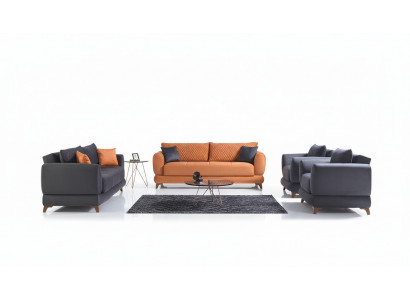 Sofa set 3+2+1+1 Wood Living room Luxury Sofa Modern Fabric Complete