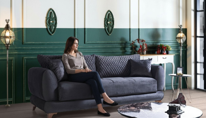 Three-seater couch with sleep function sofa bed folding couch textile sofas couches