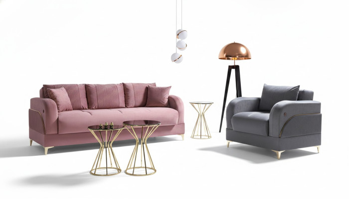 Sofa Set 3+1 Seater Modern Relax Armchair Style 2 Piece Luxury Living Room Furniture