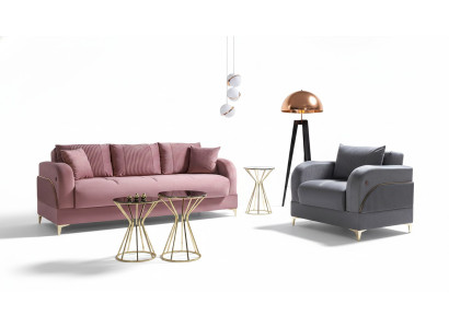 Sofa Set 3+1 Seater Modern Relax Armchair Style 2 Piece Luxury Living Room Furniture