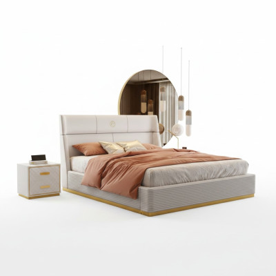 Designer bed bedroom double bed beds luxury upholstery hotel new