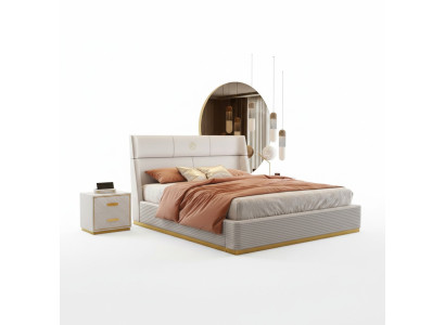 Designer bed bedroom double bed beds luxury upholstery hotel new