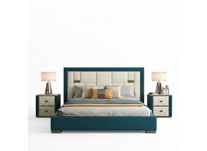 Luxury Bedroom Bed Upholstery Design 180x200cm Double Hotel Beds New