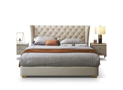 Chesterfield Design Bed Bedroom Faux Leather Upholstery 180x200 New