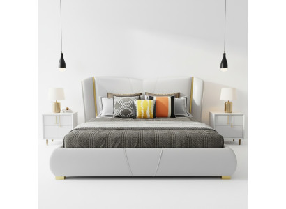 Bed Cushion Design Luxury Double Hotel Beds Sleep Room Wood Furniture