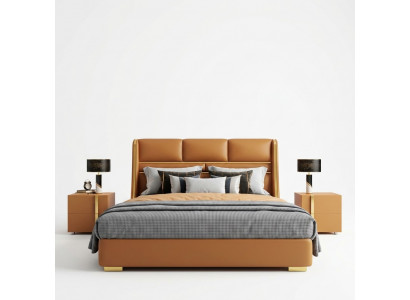 Double bed bedroom bed luxury furniture double hotel furnishing 180x200