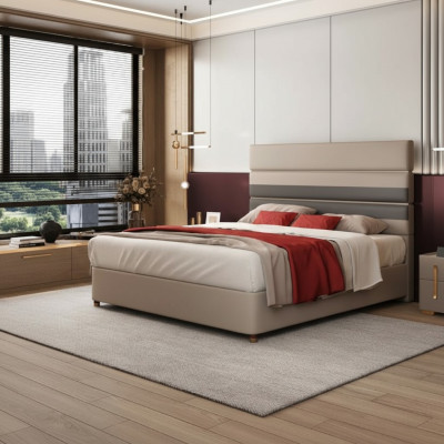 Modern design bed 180x200 faux leather beds double sleeping room hotel