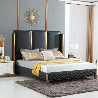Bed cushion design luxury double hotel beds marital sleeping room 180x200cm