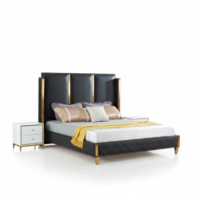 Bed cushion design luxury double hotel beds marital sleeping room 180x200cm
