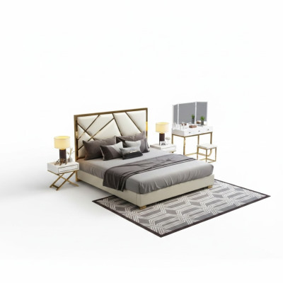 Bed Pillow Design Luxury Double Hotel Beds Bedroom 180x200 cm