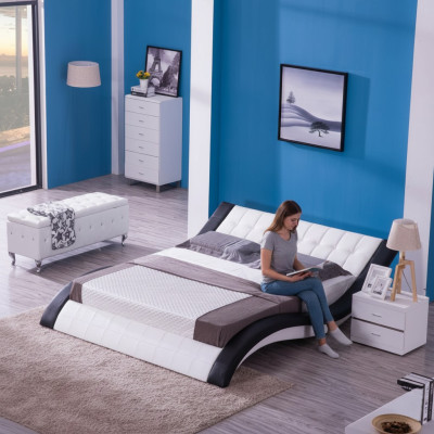 Bed upholstered bed modern double bedroom marriage bed beds