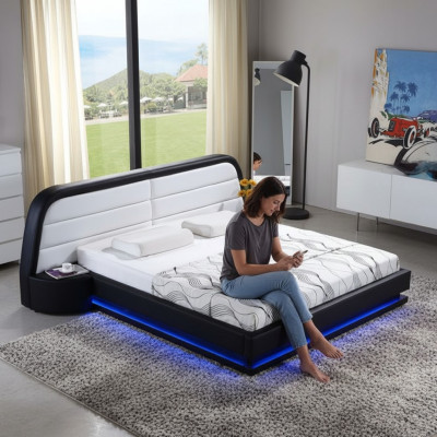 Luxury bedroom bed upholstery design luxury double modern beds