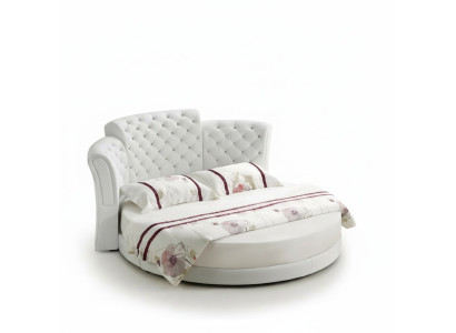 Round Bed Luxury Chesterfield Beds Bedroom Double Bed 200x200 cm
