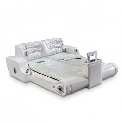 Double luxury design white bed upholstery beds modern hotel multifunction