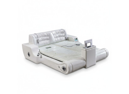 Double luxury design white bed upholstery beds modern hotel multifunction
