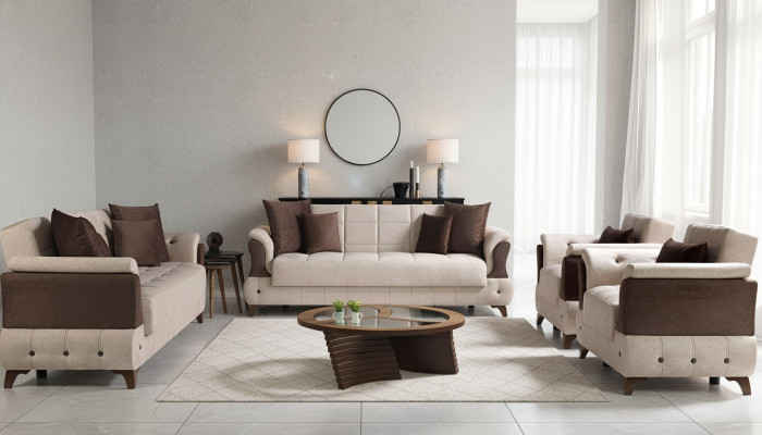 Modern sofa set armchair textile sofa luxury complete luxury 3+2+1+1 seater