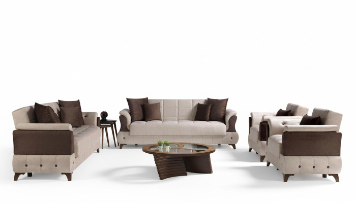 Modern sofa set armchair textile sofa luxury complete luxury 3+2+1+1 seater