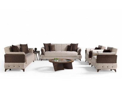 Modern sofa set armchair textile sofa luxury complete luxury 3+2+1+1 seater