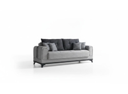 Living room luxury sofa, 3-seater relax sofas, modern gray relax 3-seater couches.