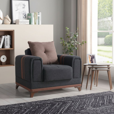 Design seating luxury armchair relax textile with stainless steel armchair relaxing armchair modern