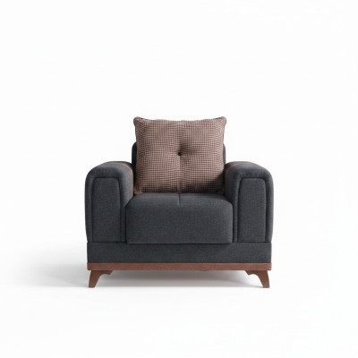 Design seating luxury armchair relax textile with stainless steel armchair relaxing armchair modern