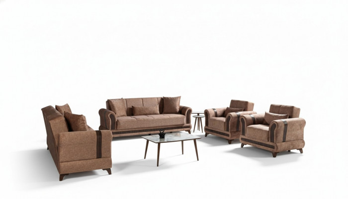 Sofa set 3+2+1+1 seating living room set textile sofa armchair sofa bed