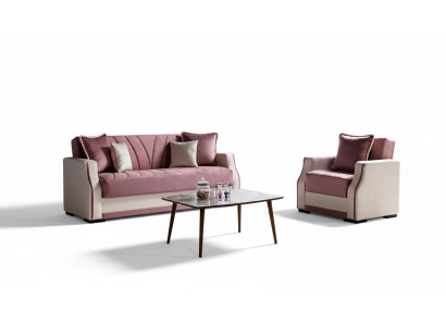 Sofa set 3+1 seater fabric wood sofa 3 seater modern armchair complete set new 3
