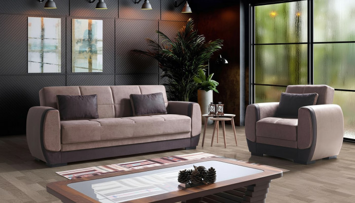 Sofa set 3+1 seater textile wood sofa 3 seater modern armchair new complete new set