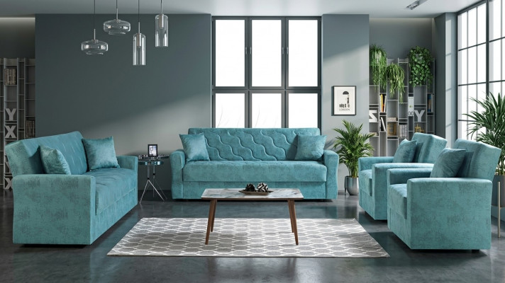 Sofa set 3+2+1+1 seater textile wood sofa 3 seater modern new armchair complete set