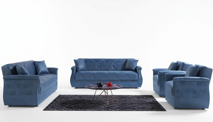 Sofa set 3+2+1+1 wood living room luxury sofa modern fabric complete EU