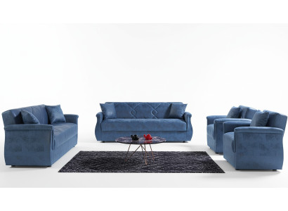 Sofa set 3+2+1+1 wood living room luxury sofa modern fabric complete EU