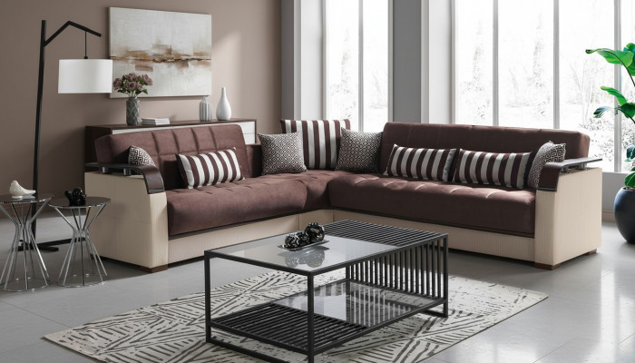 Sectional sofa living area beige L-shaped sofa living room sectional sofas luxury 315 x 245