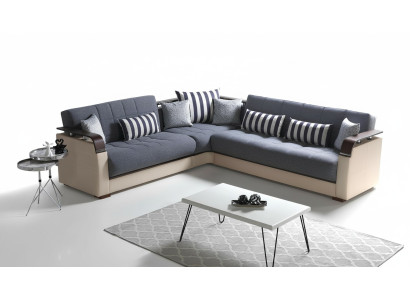 Gray living room corner sofa L-shape modern luxury sofa corner sofa corner set