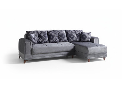 Corner sofa living area gray L-shape corner sofa living room corner sofa modern