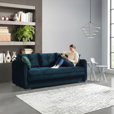 Living room sofa 3-seater design style furniture relax sofa 3-seater modern sofas blue new
