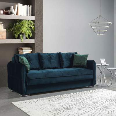 Living room sofa 3-seater design style furniture relax sofa 3-seater modern sofas blue new