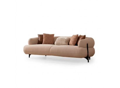 Sofa 3-seater design sofas upholstery couches leather relax seating furniture modern relax new