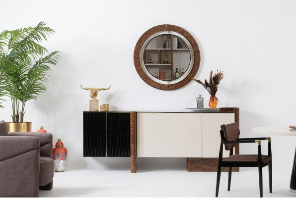 Sideboard dresser with mirror luxury set wooden dresser classic