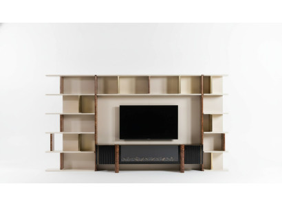 Wall units TV wall wood modern style shelf living room furniture cabinet RTV stand