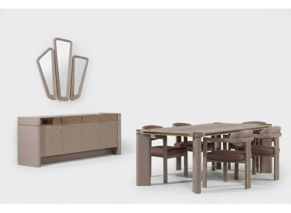 Luxury Dining Room Set Dining Table + 6x Chairs Sideboard with 3x Mirror Dining Sets