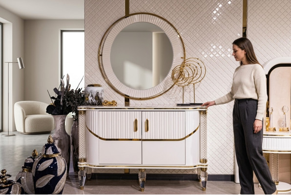 Dresser Mirror Wood Furniture Sideboard Dresser Cabinet Luxury Furniture Wood New
