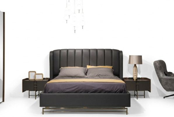 Modern bedroom set bed + 2x nightstands design furniture 3 pcs EU